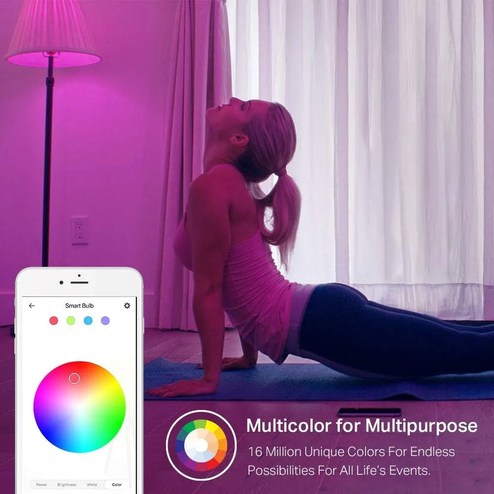 Ampolleta Inteligente Led Wifi Bluetooth App Rgb 9w 4pcs