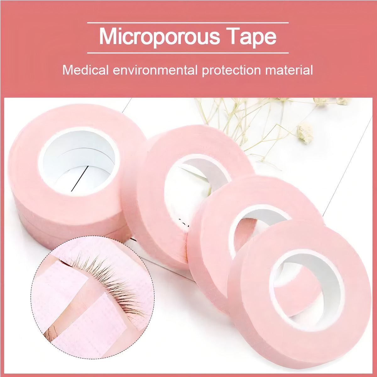 Cinta Micropore Para Extensiones De Pestañas 2 Unidades Blanco