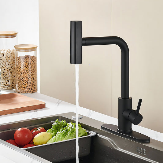 Llave Cocina Grifo Multifunción 4 Modos Dosificación De Agua Acabado Mate Color Negro