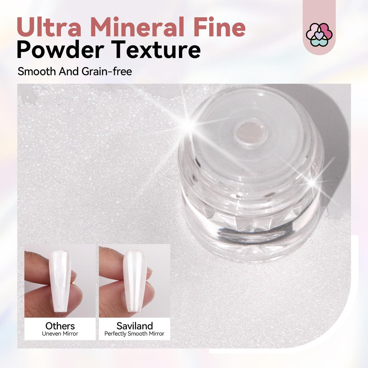 Polvo Efecto Espejo Manicure + Pincel Sillicona