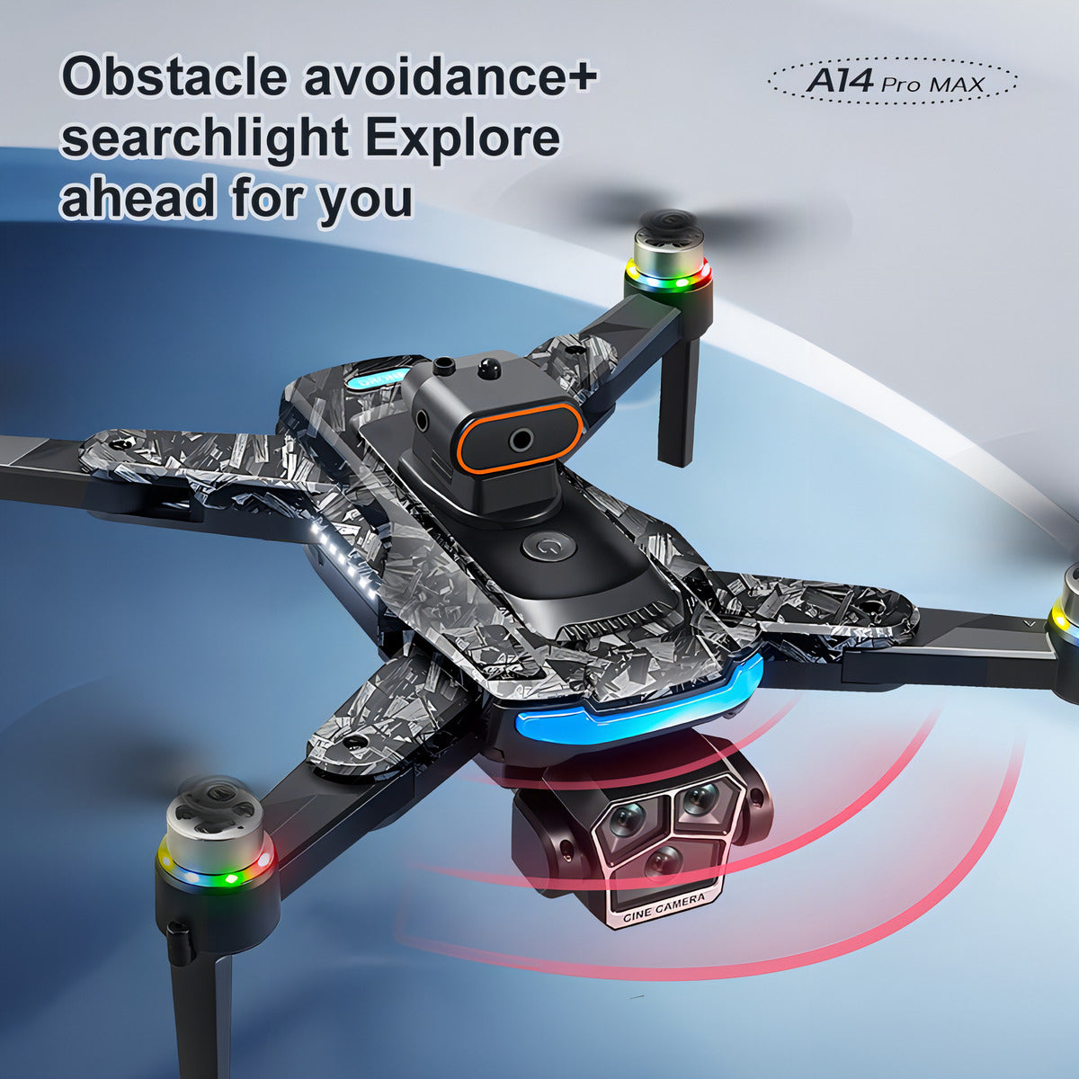 Drone Cámara Anti-obstáculos Inteligente Control De Pantalla Color Negro