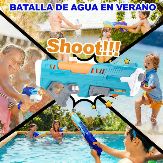 Juguete Pistola Lanza Agua Juegos 57cm 850ml Para Niños Azul Oscuro