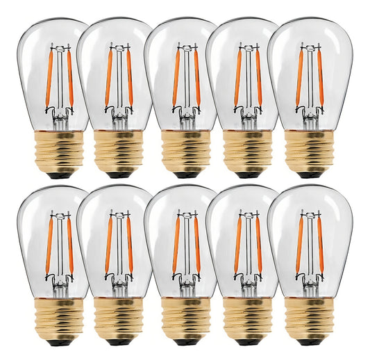 Ampolletas Led Set X10 Vintage Calida E27 2w 2700k Guirnalda