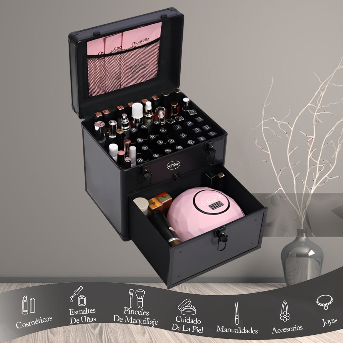 Maleta De Manicurista Profesional Multiuso Gran Espacio