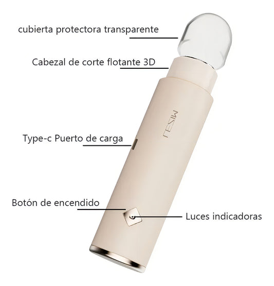 Inalambrico Depiladora Facial Maquina Mujer Recargable Usb Color Blanco