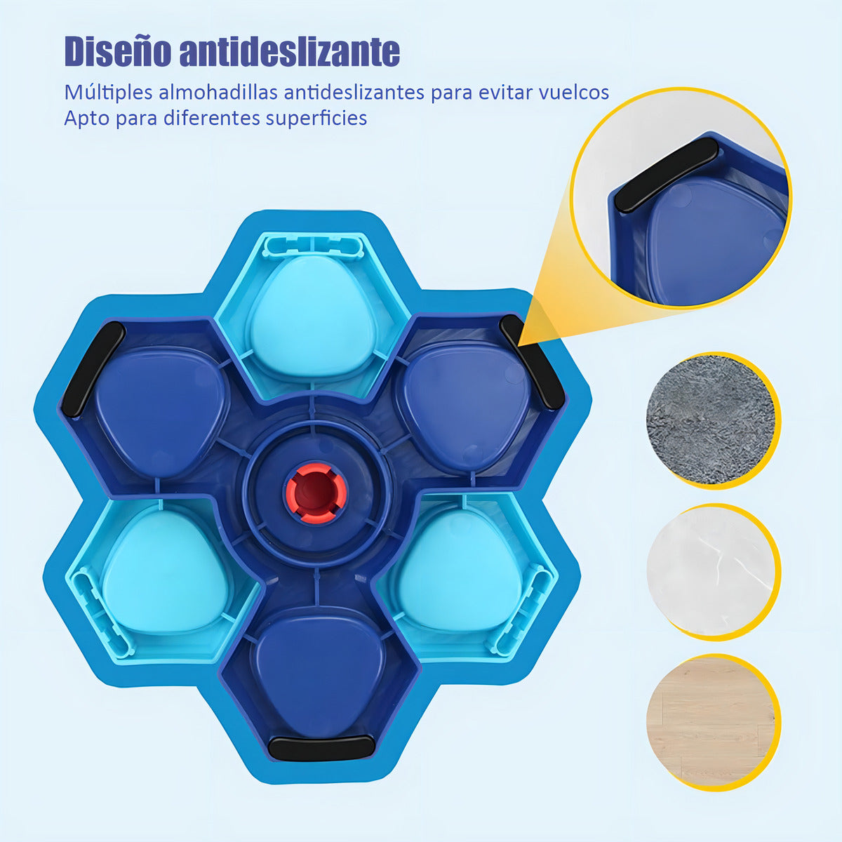 Comedero Lento Para Perros Ajustable 3capas Dispensador De Comida Lento Color Azul Acero Hoso