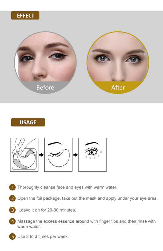 Parche Mascarilla Hidratante Para Ojeras Collagen Eye Mask