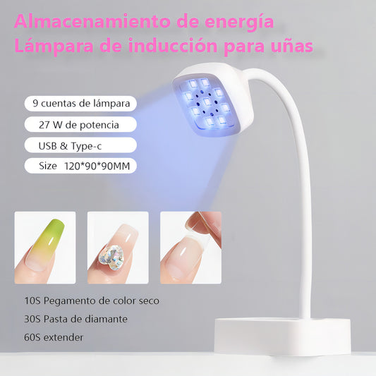 Lámpara Led Uñas Uv Manicure Gel 27w Blanco Sensor Automático Hoso