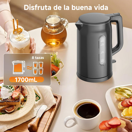 Hervidor 1.7l Sus304 Con Herramienta Libre De Bpa Y Apagado Negro