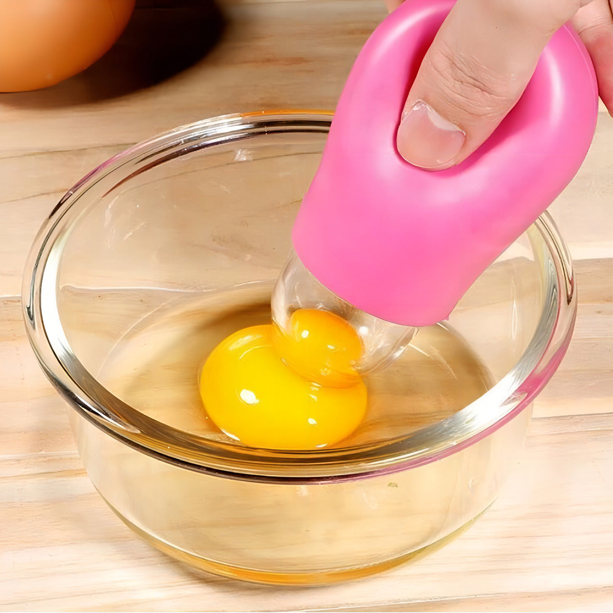 Separador De Yema Huevos De Silicona / Extractor / Cocina Color Rosa