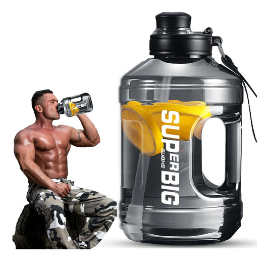 Botella De Agua Deportiva Motivacional Gran Capacidad 1.6l