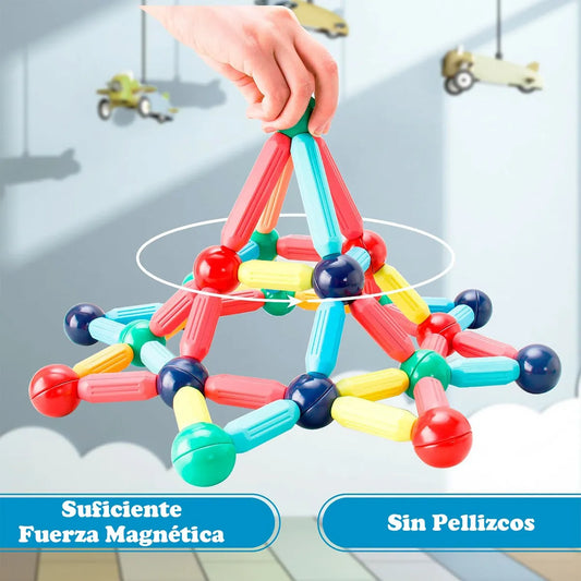 130 Unidades Bloques De Construcción Con Barra Magnética