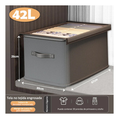 4 Cajas Organizadoras Plegables Closet Ropa Con Tapas 120l