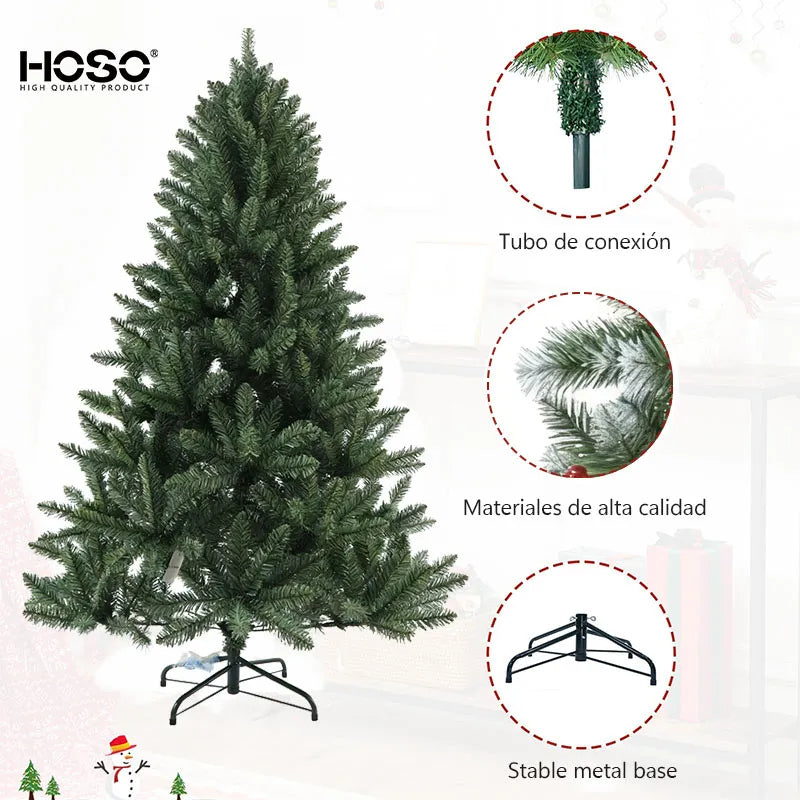 Árbol de Navidad Artificial Verde - 3 Tamaños (1.2m / 1.5m / 1.8m)