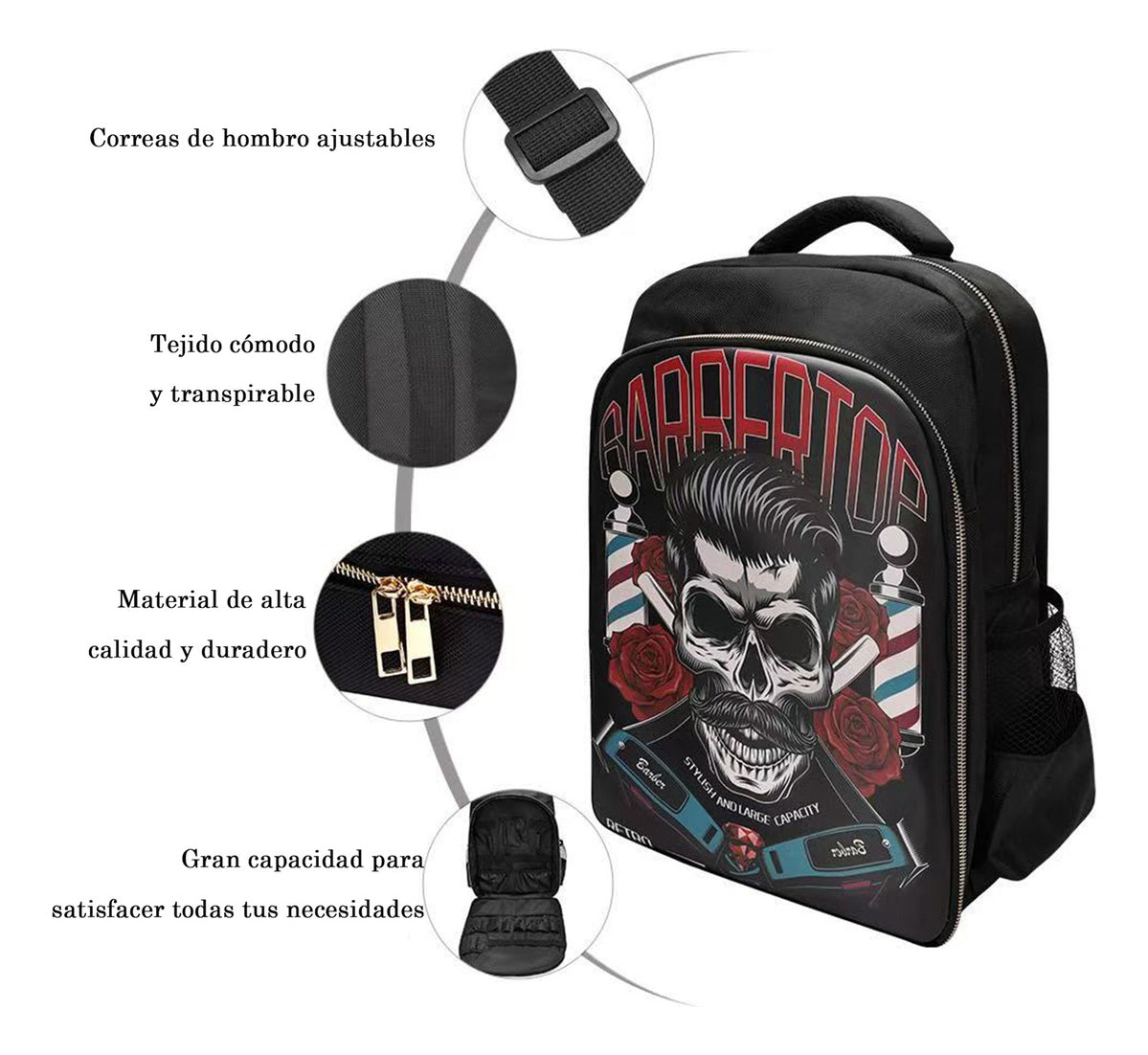 Mochila Organizadora Para Tijeras Maquina Barbero Portátil