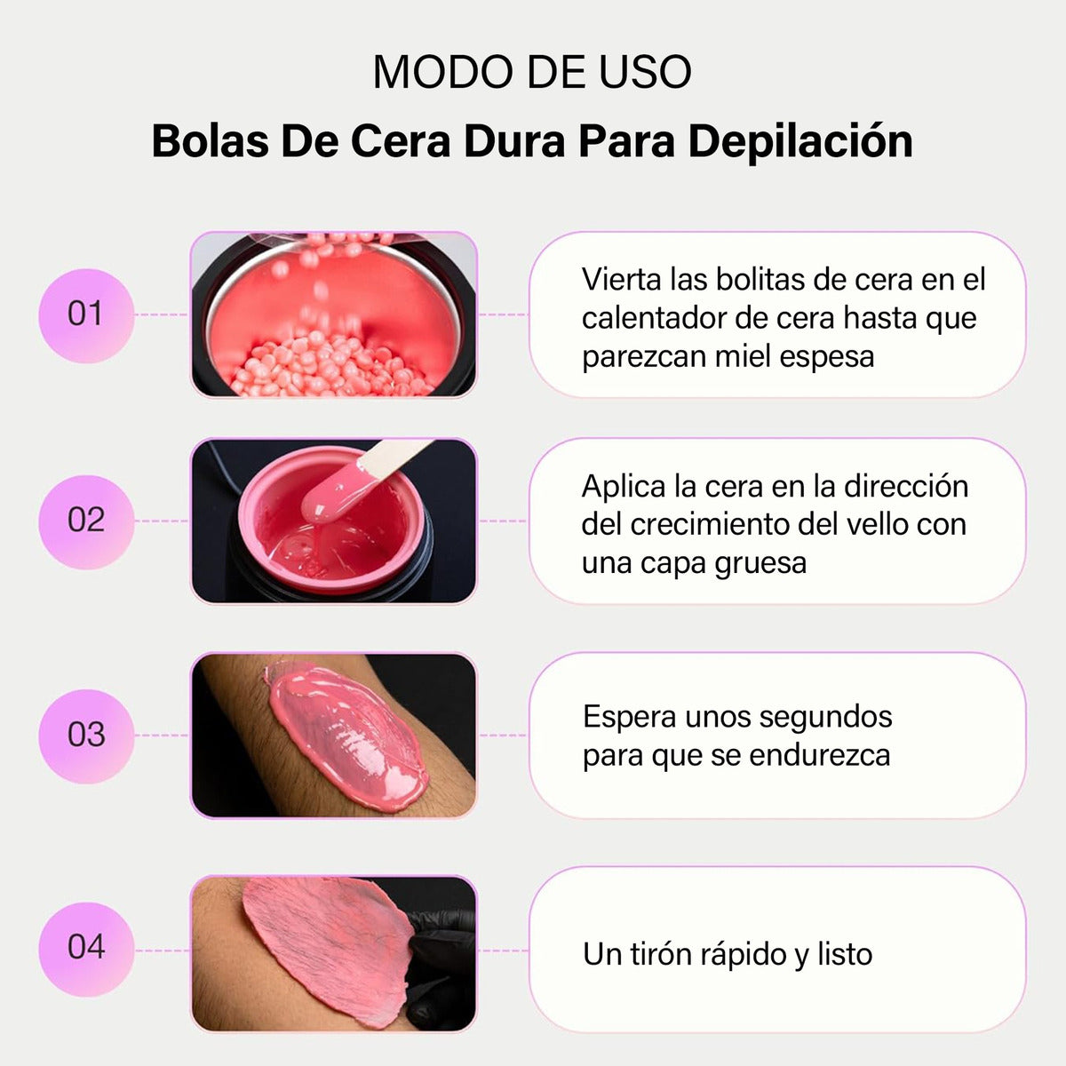 500g Cera Depilatoria Elástica Natural Película