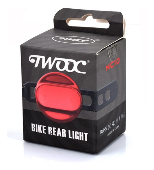 Luz Trasera Bicicleta Twooc Nc10 Led Recargable Usb Ipx5 Negra Negro