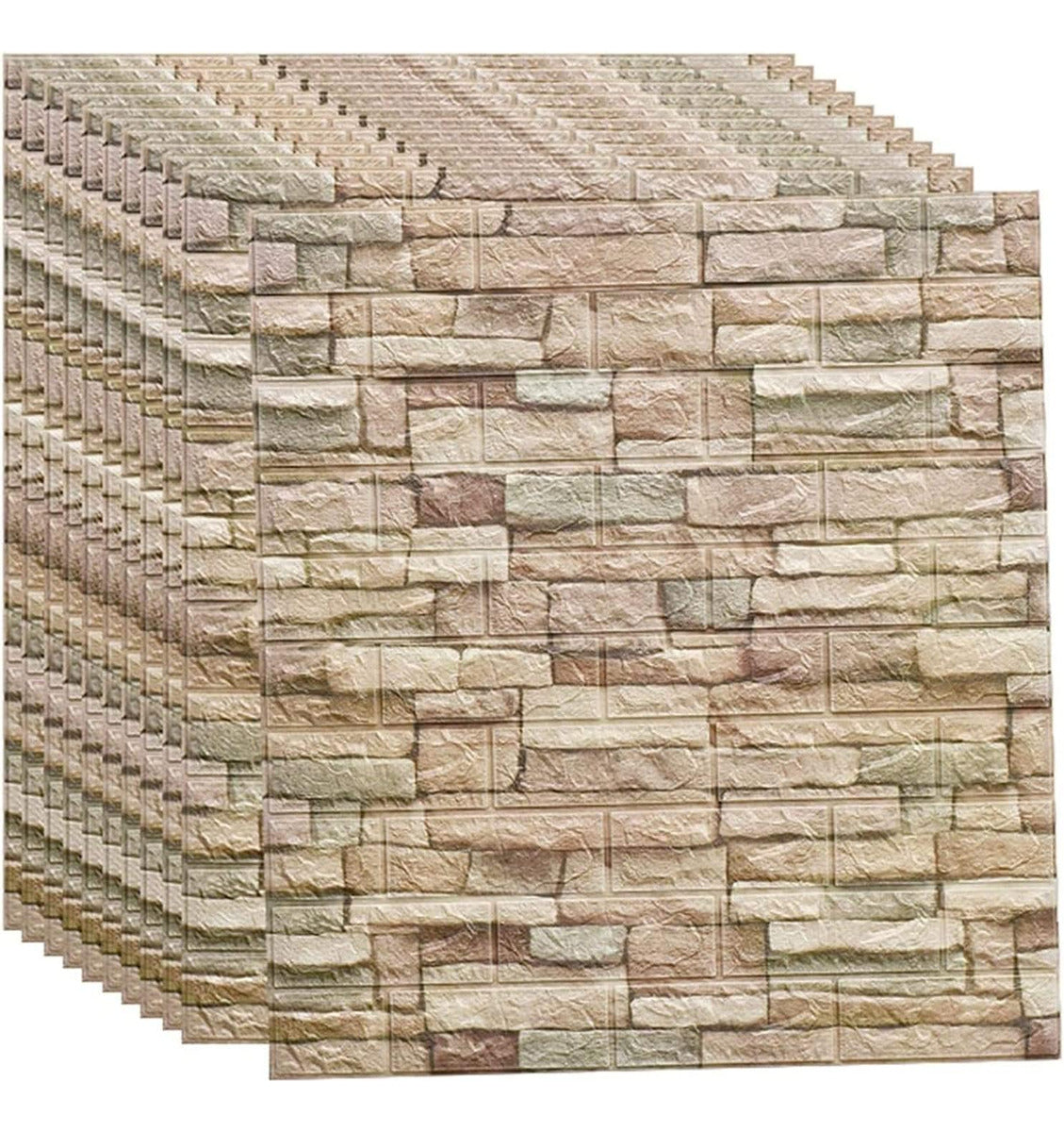 Pegatina De Pared Decorativa 3d10pcs Mármol Ladrillo Veteado
