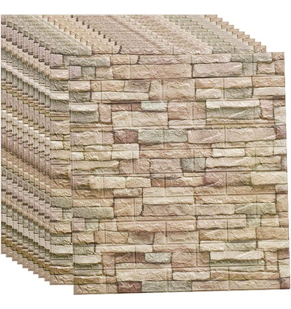 Pegatina De Pared Decorativa 3d10pcs Mármol Ladrillo Veteado