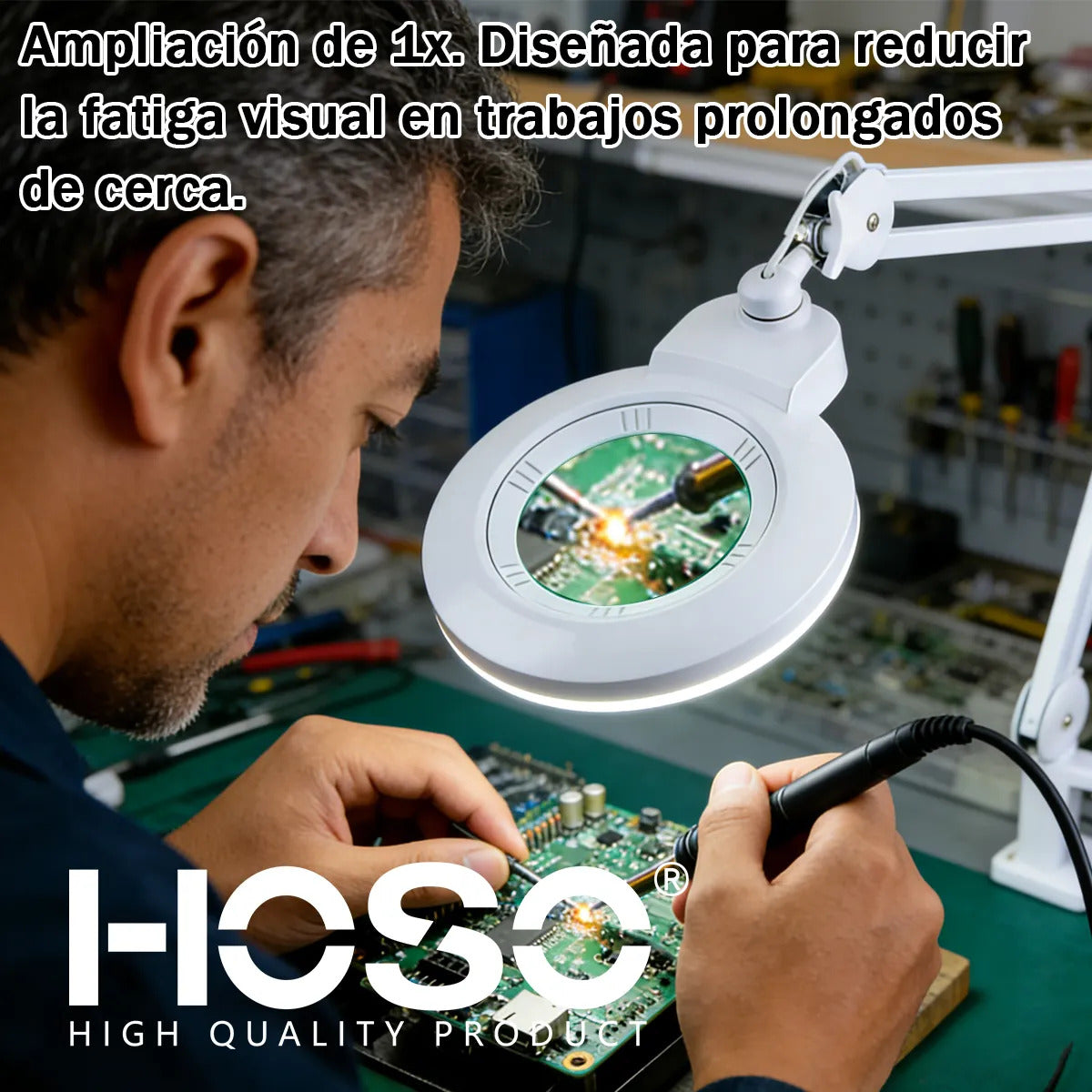 Lámpara Lupa De Aumento Lente Circular Lupa Luz Led