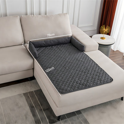 Cama Para Perro Xxl Gris Oscuro Antideslizante Lavable 120cm Microfibra