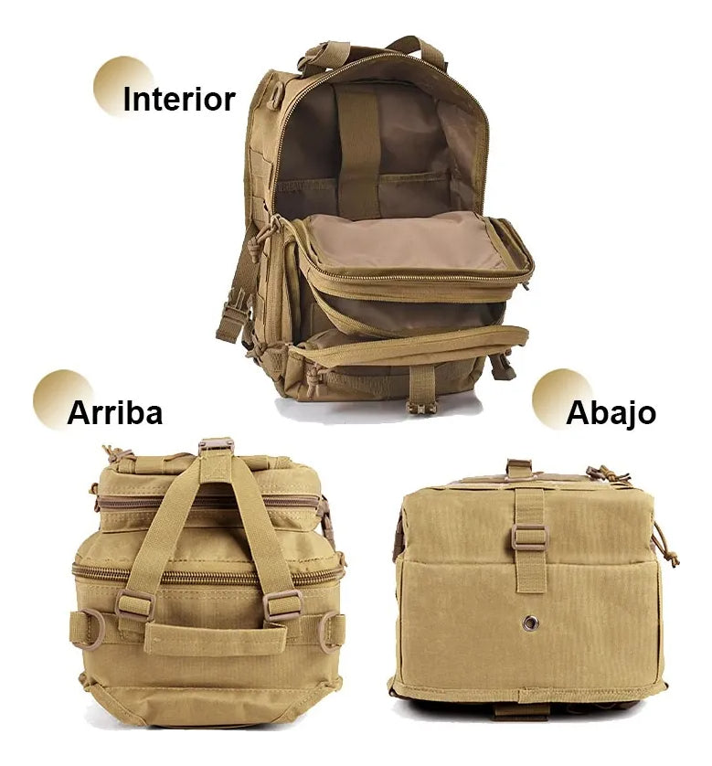 Banano Táctico Militar Para Hombre Con Portabotellas Militar Color Caqui Diseño De La Tela Rayas