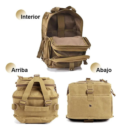 Banano Táctico Militar Para Hombre Con Portabotellas Militar Color Caqui Diseño De La Tela Rayas