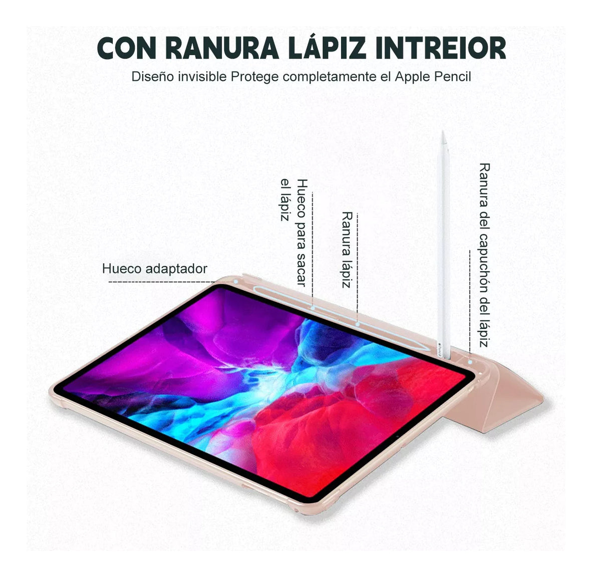 Funda iPad 7/8/9 10.2" Silicona con Portalápices - 5 Colores