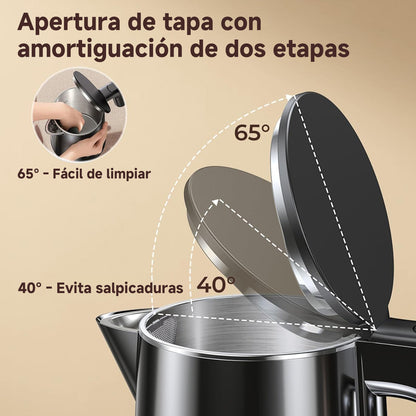 Hervidor 1.7l Sus304 Con Herramienta Libre De Bpa Y Apagado Negro