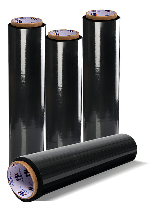 Film Estiramiento Hoso Negro 250m X 50cm Plástico Embalaje Resistente