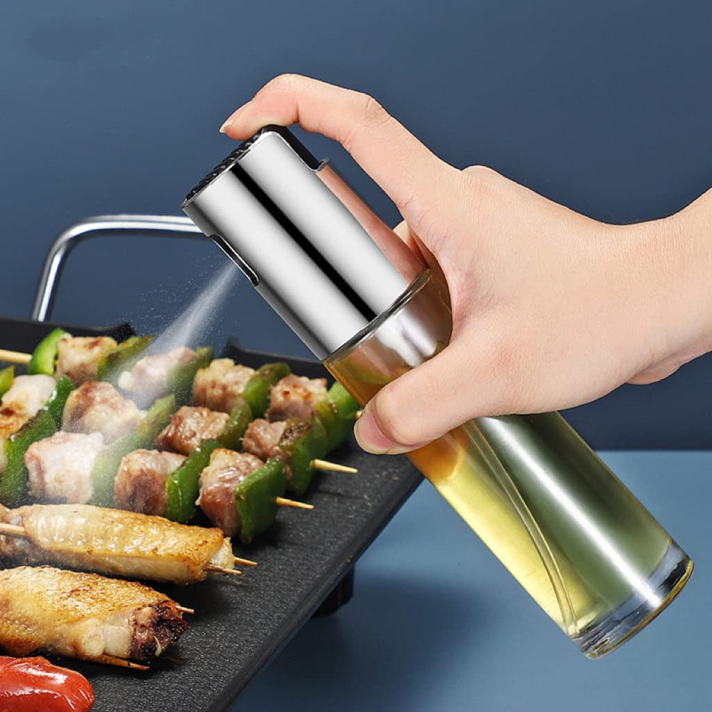 Rociador De Aceite Vinagre Spray Oil Vidrio Acero Inoxidable 100ml