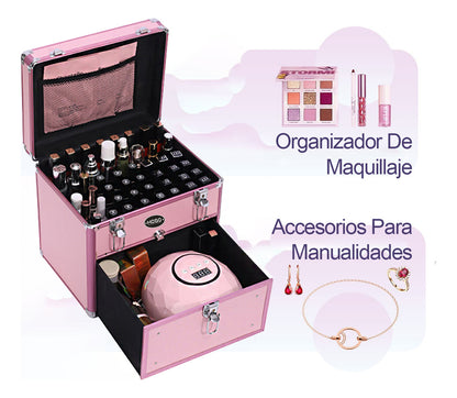 Maleta De Manicurista Profesional Multiuso Gran Espacio