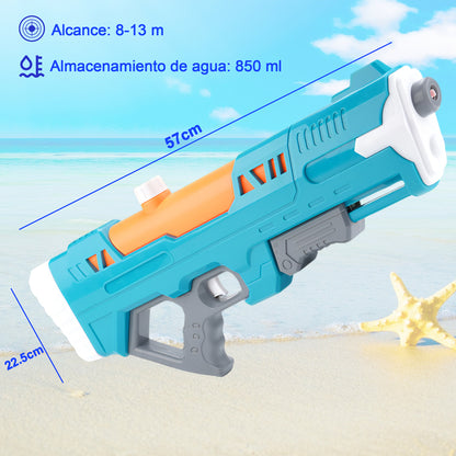 Juguete Pistola Lanza Agua Juegos 57cm 850ml Para Niños Azul Oscuro