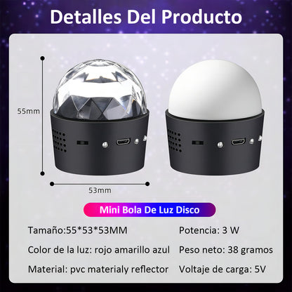 Bola Luces Para Fiesta Dj Muticolor De Magnética Portátil Color Multicolor
