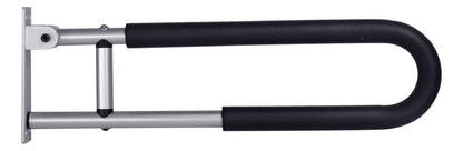 Barra De Agarre Para Inodoro Soporte Plegable Negro