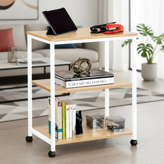 Estantería De Almacenamiento Móvil Adecuada Para Oficinas. Color Beige