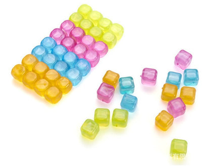Cubos De Hielo Artificial Reutilizables De Colores