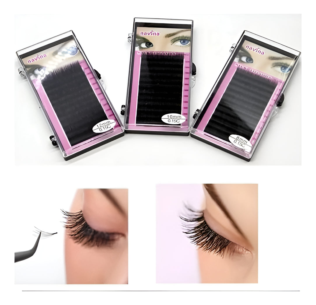 Pestañas Postizas En Tiras Navina Para Maquillaje