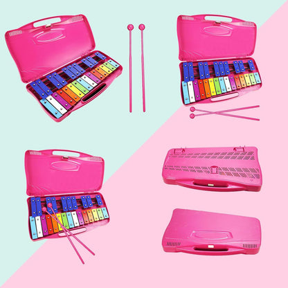 Metalófono Escolares Cromático Percusión 25 Notas 4 Colores
