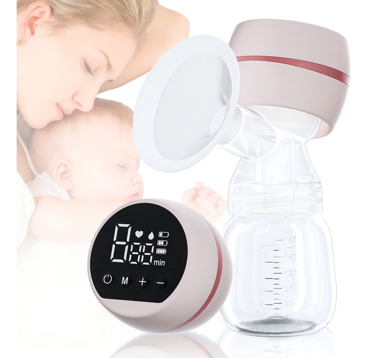 Portátil Sacaleche Extractor De Leche Materna Eléctrico Rosa