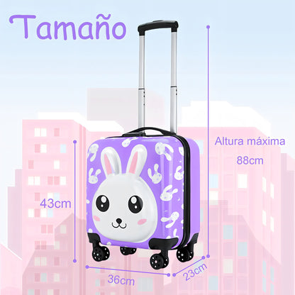 Mochila Maleta De Pollito Para Niños - Colores Variados Color Lila