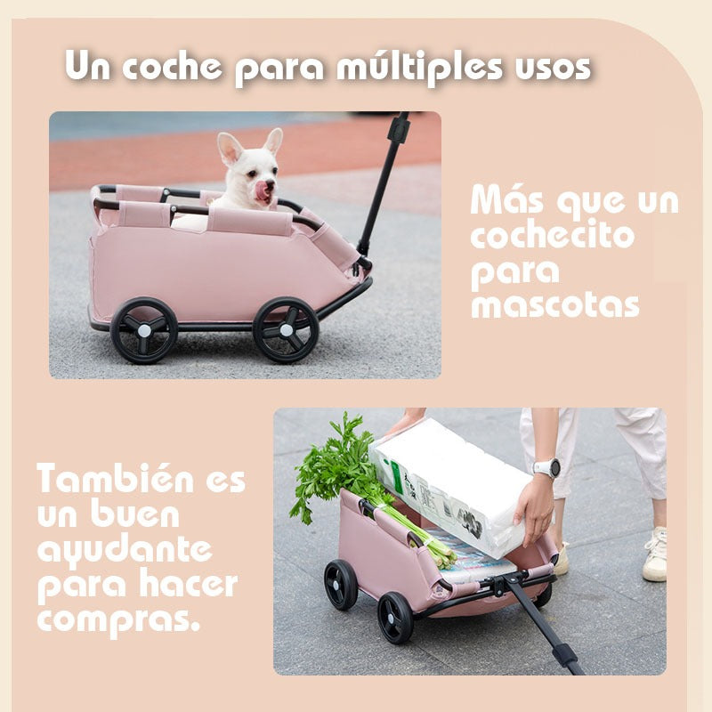 Coche Transporte Gato Perro Plegable Mascota Cómodo Aventura
