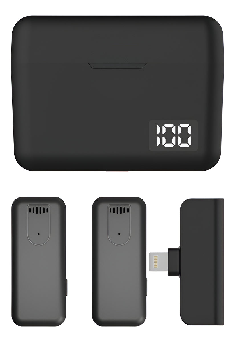 Mini Micrófono Inalámbrico Hoso-r9 Con Caja Carga Portátil
