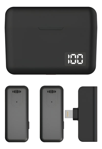 Mini Micrófono Inalámbrico Hoso-r9 Con Caja Carga Portátil