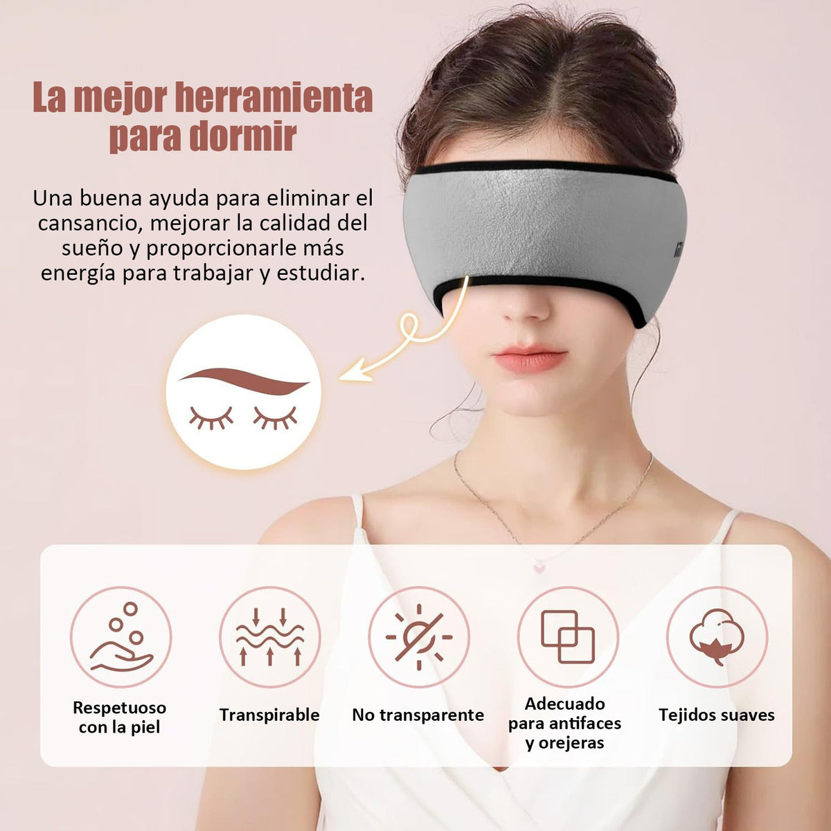Antifaz Para Dormir con Tapones de Oídos - 3 Colores