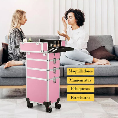 Maleta Maquillaje Profresional Con Ruedas Gran Capacidad
