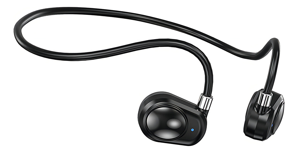Audífono Inalámbrico Bluetooth Deporte Sonido De Alta Calida Color Negro Luz Azul Acero