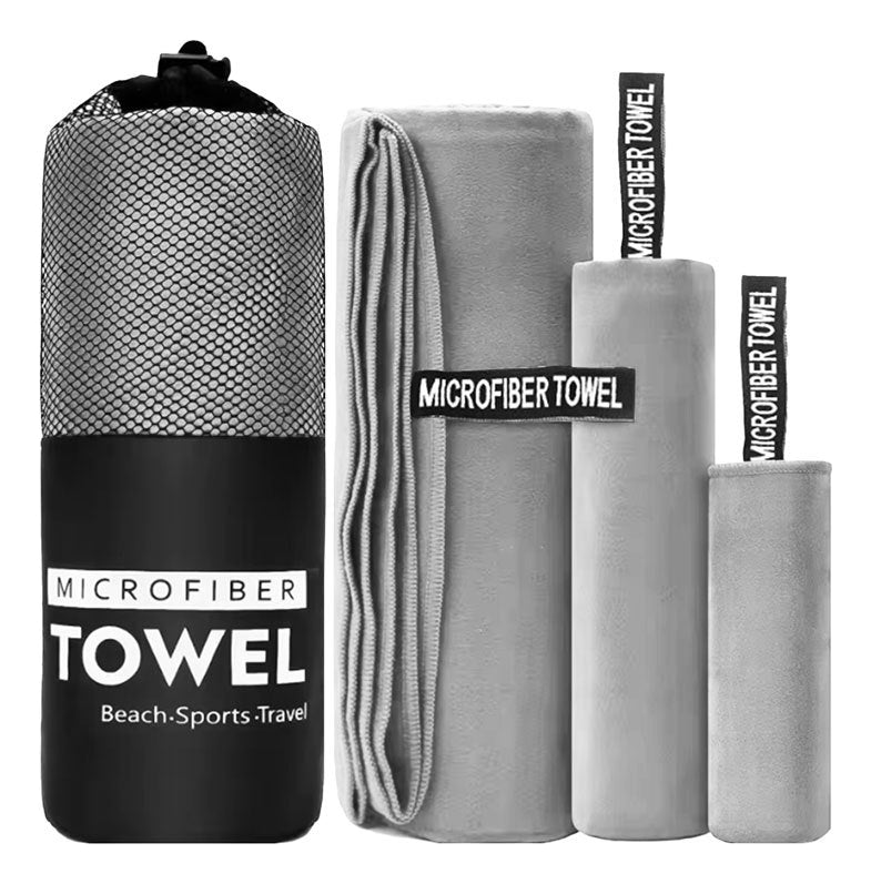 Toalla De Baño Viaje Deportiva Microfiba Secado Rápido 3pcs