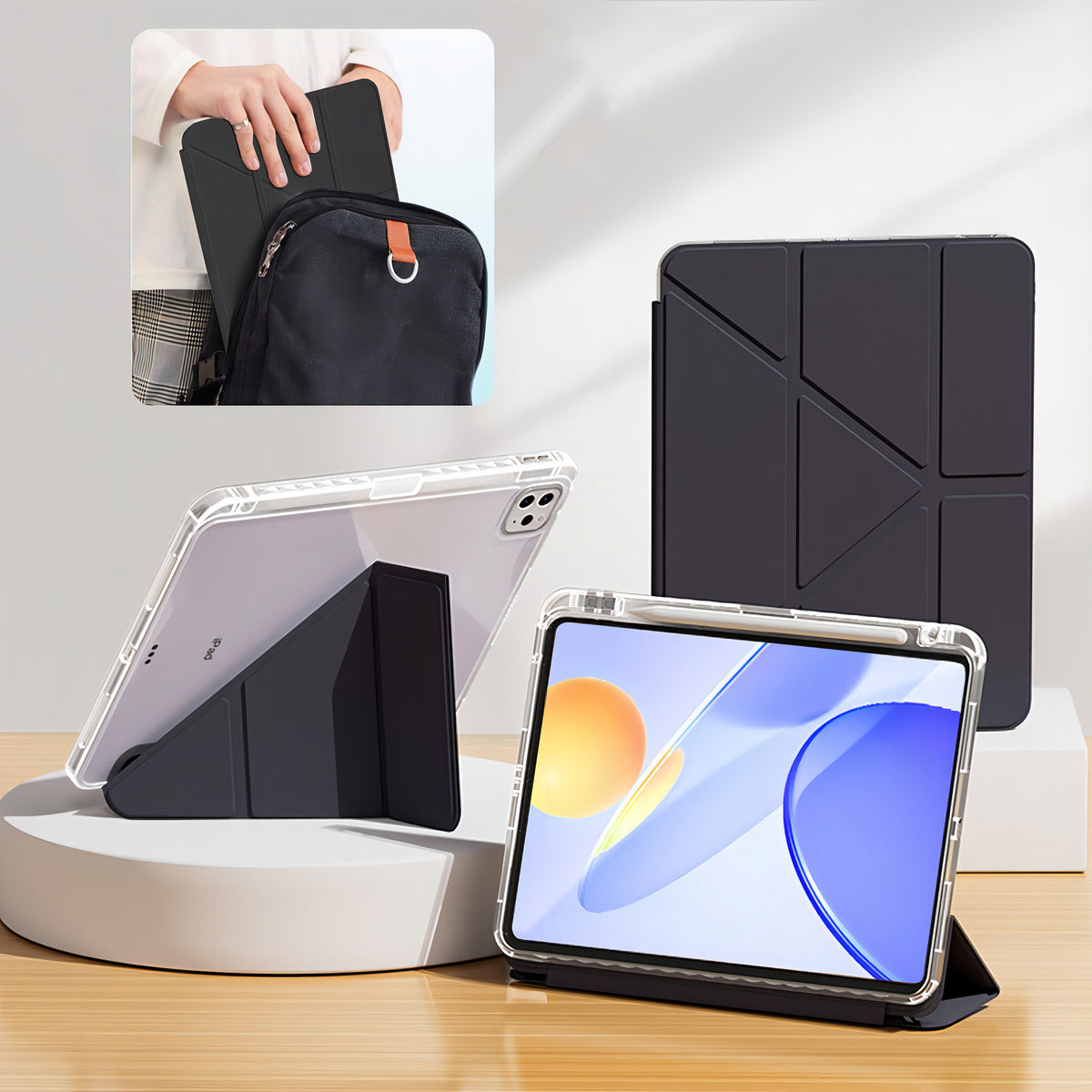 Carcasa Funda Cover Para iPad 7ma iPad 8va iPad 9na 10.2 Color Negro
