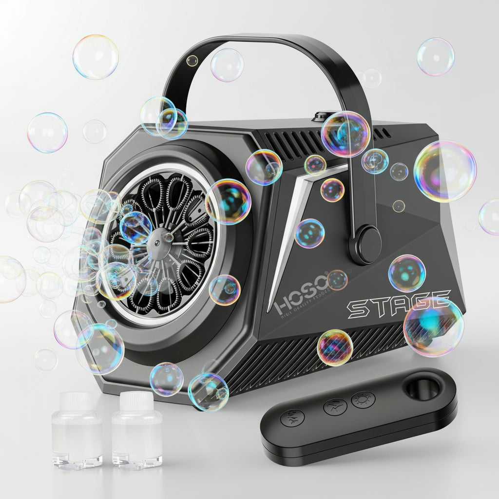 Máquina De Burbujas Hoso Ppj Portátil Con Control Remoto 5w Para Fiestas